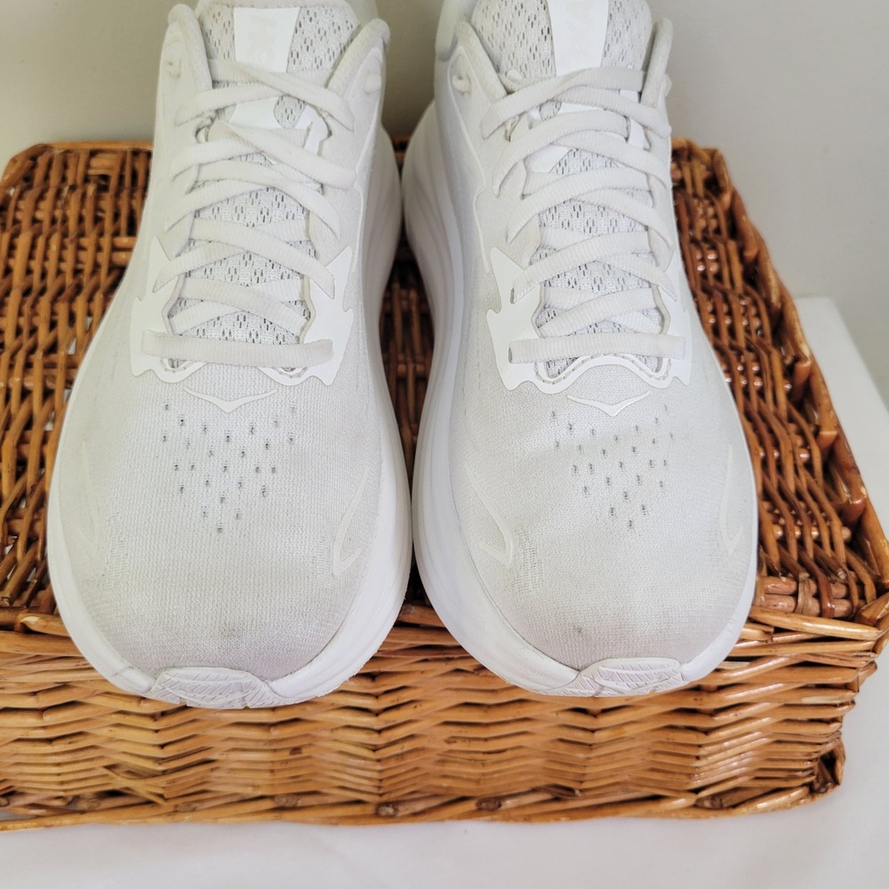 Hoka Clifton 10 Womens Running Shoes White White 1162031 WWH Size 9.5 B Sneaker - Picture 3 of 7